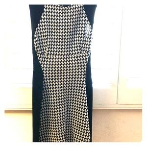 Silhouette black and white dress